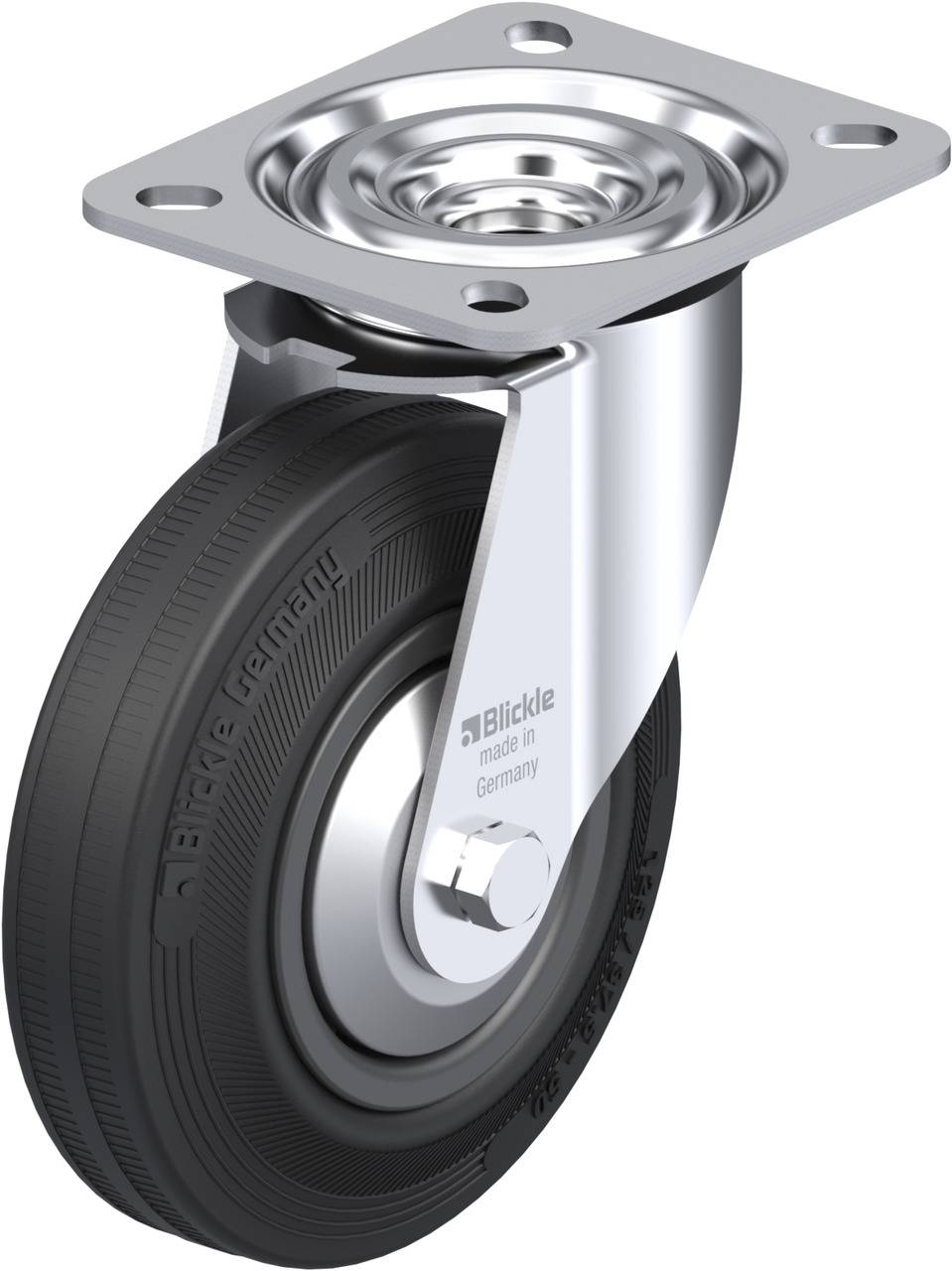 Blickle 75077 L-VPP 125G-FA Kółko skrętne Średnica koła: 125 mm Maksymalne obciążenie: 100 kg 1 szt. - obrazek 1