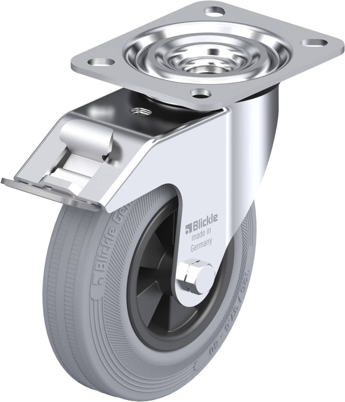 Blickle 869 L-VPP 125G-FI-SG Kółko skrętne z hamulcem Średnica koła: 125 mm Maksymalne obciążenie: 100 kg 1 szt. - obrazek 1