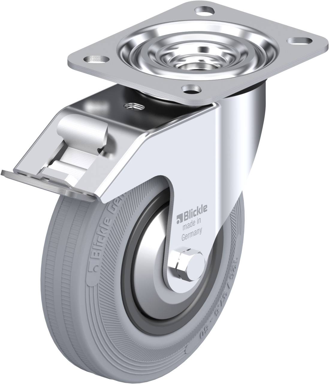 Blickle 235937 L-VPP 125G-FI-SG-FA Kółko skrętne z hamulcem Średnica koła: 125 mm Maksymalne obciążenie: 100 kg 1 szt. - obrazek 1