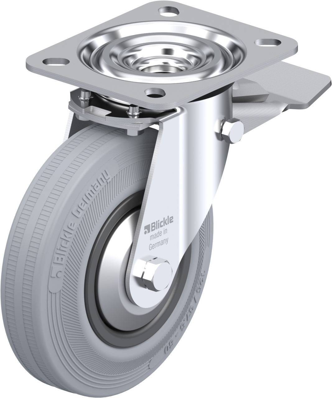 Blickle 263848 L-VPP 125R-ST-SG-FA Kółko skrętne z hamulcem Średnica koła: 125 mm Maksymalne obciążenie: 100 kg 1 szt. - obrazek 1