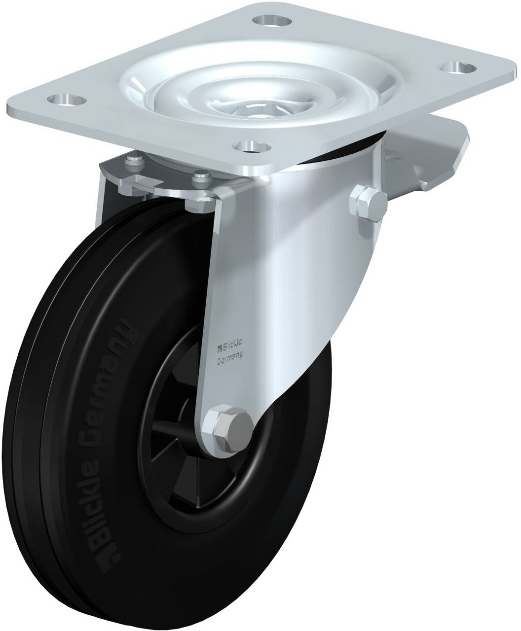 Blickle 276915 L-VPP 140G-ST Kółko skrętne z hamulcem Średnica koła: 140 mm Maksymalne obciążenie: 115 kg 1 szt. - obrazek 1