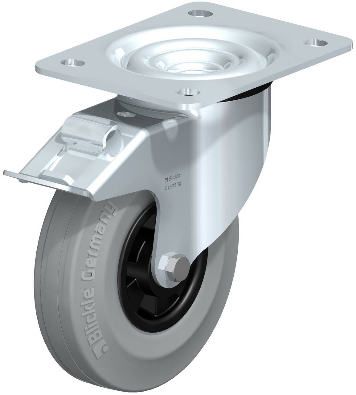 Blickle 709865 L-VPP 140R-FI-SG Kółko skrętne z hamulcem Średnica koła: 140 mm Maksymalne obciążenie: 115 kg 1 szt. - obrazek 1