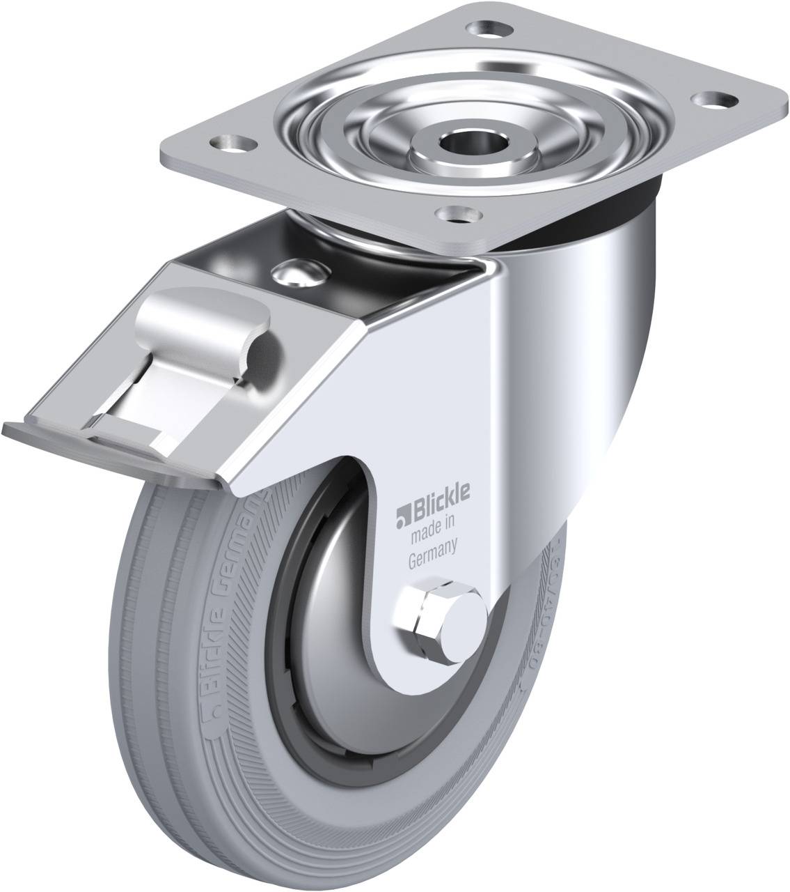 Blickle 749531 L-VPP 160G-FI-SG-FA Kółko skrętne z hamulcem Średnica koła: 160 mm Maksymalne obciążenie: 135 kg 1 szt. - obrazek 1