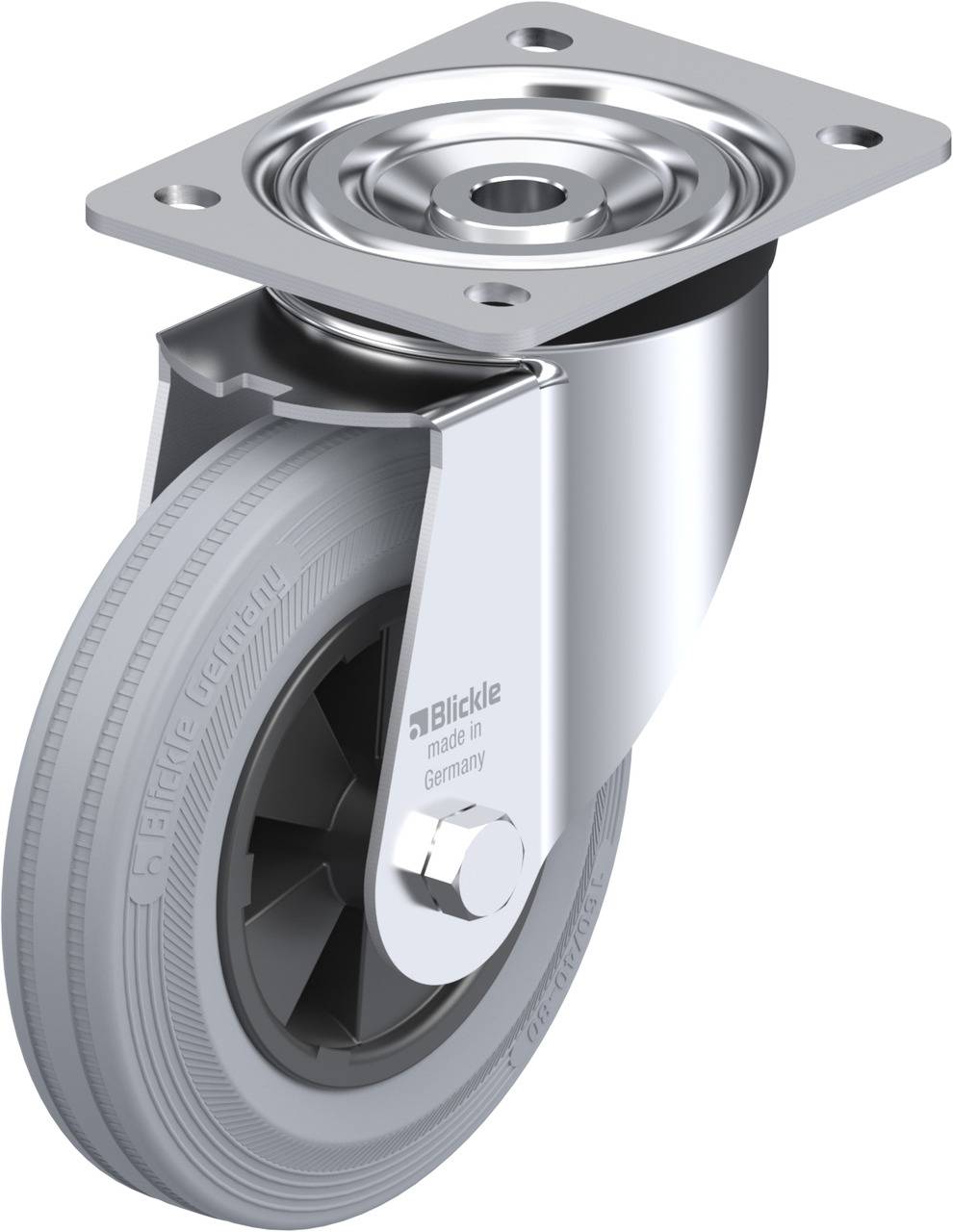 Blickle 31914 L-VPP 160G-SG Kółko skrętne Średnica koła: 160 mm Maksymalne obciążenie: 135 kg 1 szt. - obrazek 1