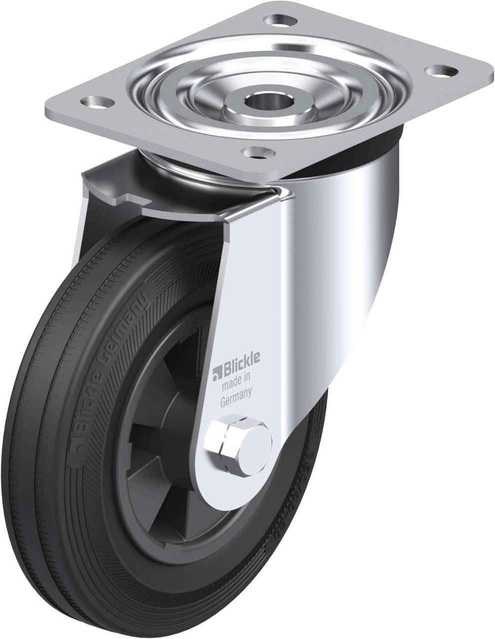 Blickle 20701 L-VPP 160R Kółko skrętne Średnica koła: 160 mm Maksymalne obciążenie: 135 kg 1 szt. - obrazek 1