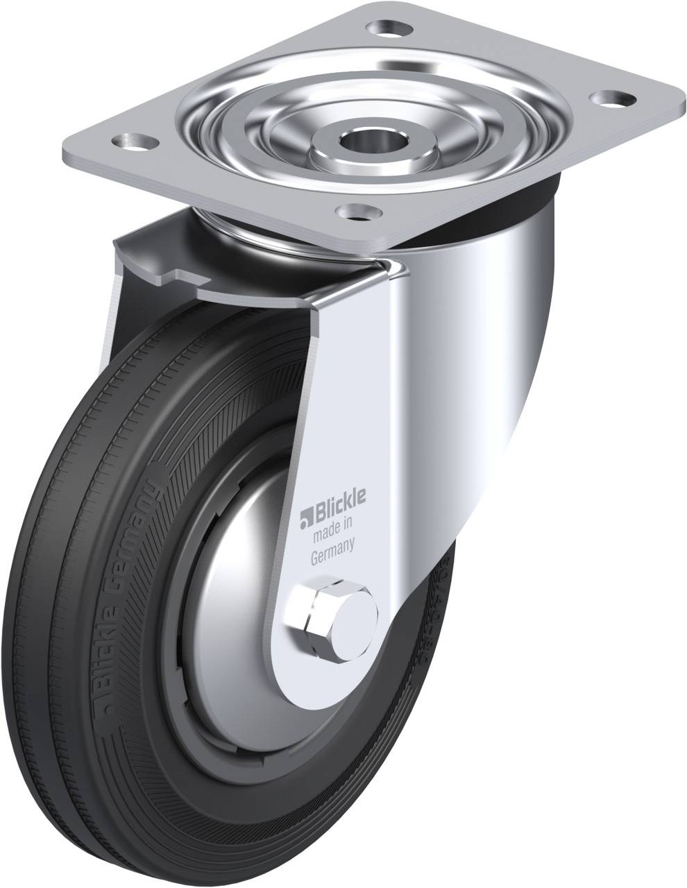Blickle 84798 L-VPP 160R-FA Kółko skrętne Średnica koła: 160 mm Maksymalne obciążenie: 135 kg 1 szt. - obrazek 1