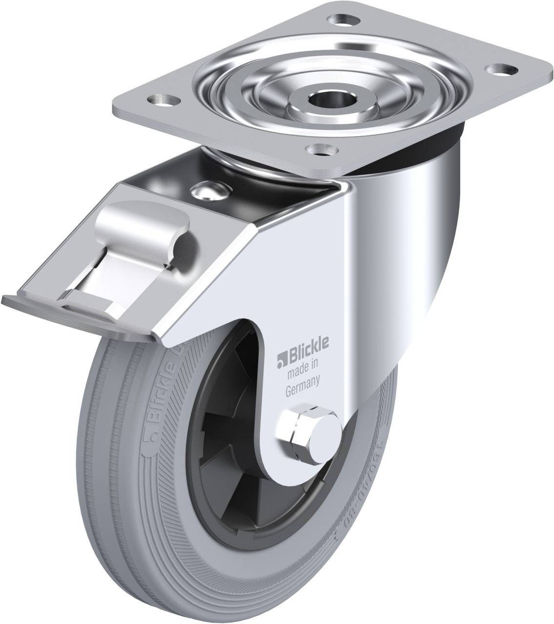 Blickle 92494 L-VPP 160R-FI-SG Kółko skrętne z hamulcem Średnica koła: 160 mm Maksymalne obciążenie: 135 kg 1 szt. - obrazek 1
