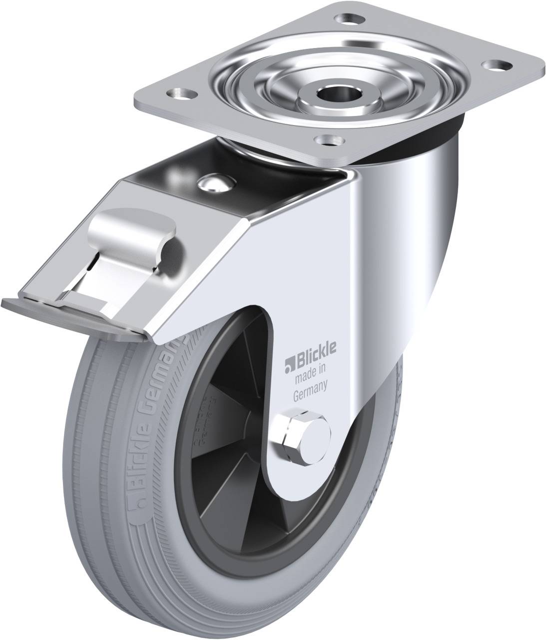 Blickle 440156 L-VPP 180G-FI-SG Kółko skrętne z hamulcem Średnica koła: 180 mm Maksymalne obciążenie: 170 kg 1 szt. - obrazek 1