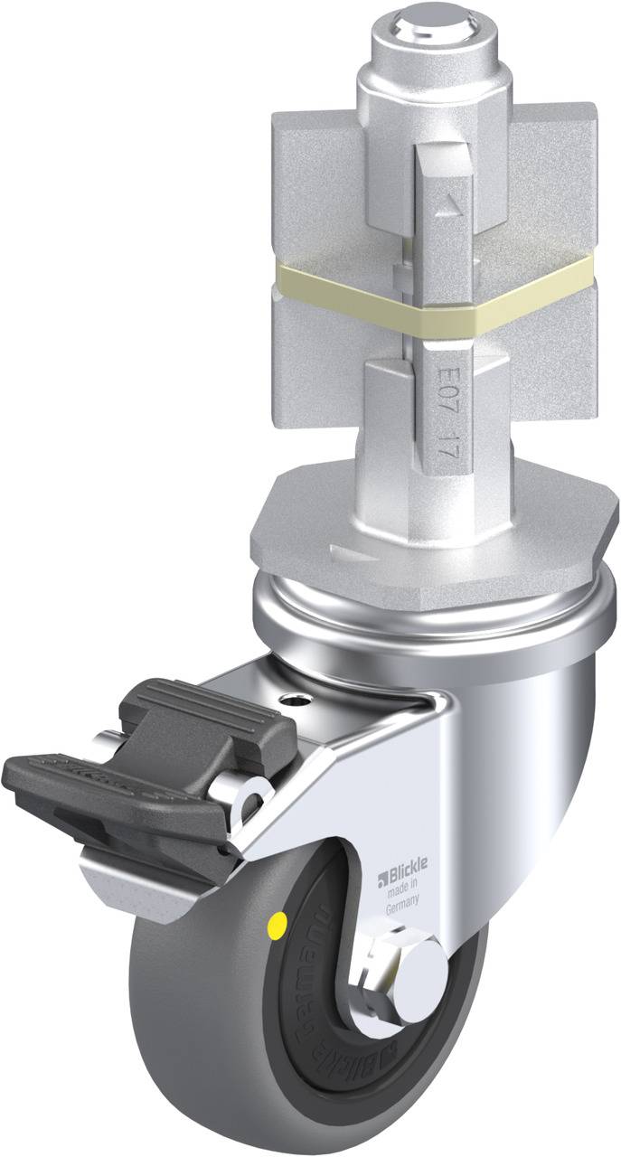 Blickle 722249 LRA-TPA 50KF-FI-ELS-E07 Kółko skrętne z hamulcem Średnica koła: 50 mm Maksymalne obciążenie: 30 kg 1 szt. - obrazek 1