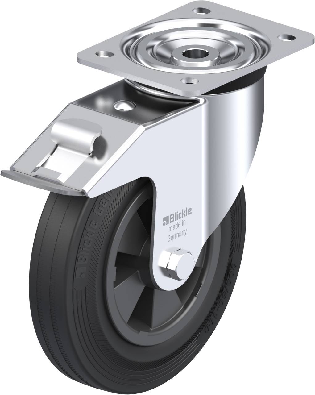 Blickle 68353 L-VPP 200R-FI Kółko skrętne z hamulcem Średnica koła: 200 mm Maksymalne obciążenie: 205 kg 1 szt. - obrazek 1