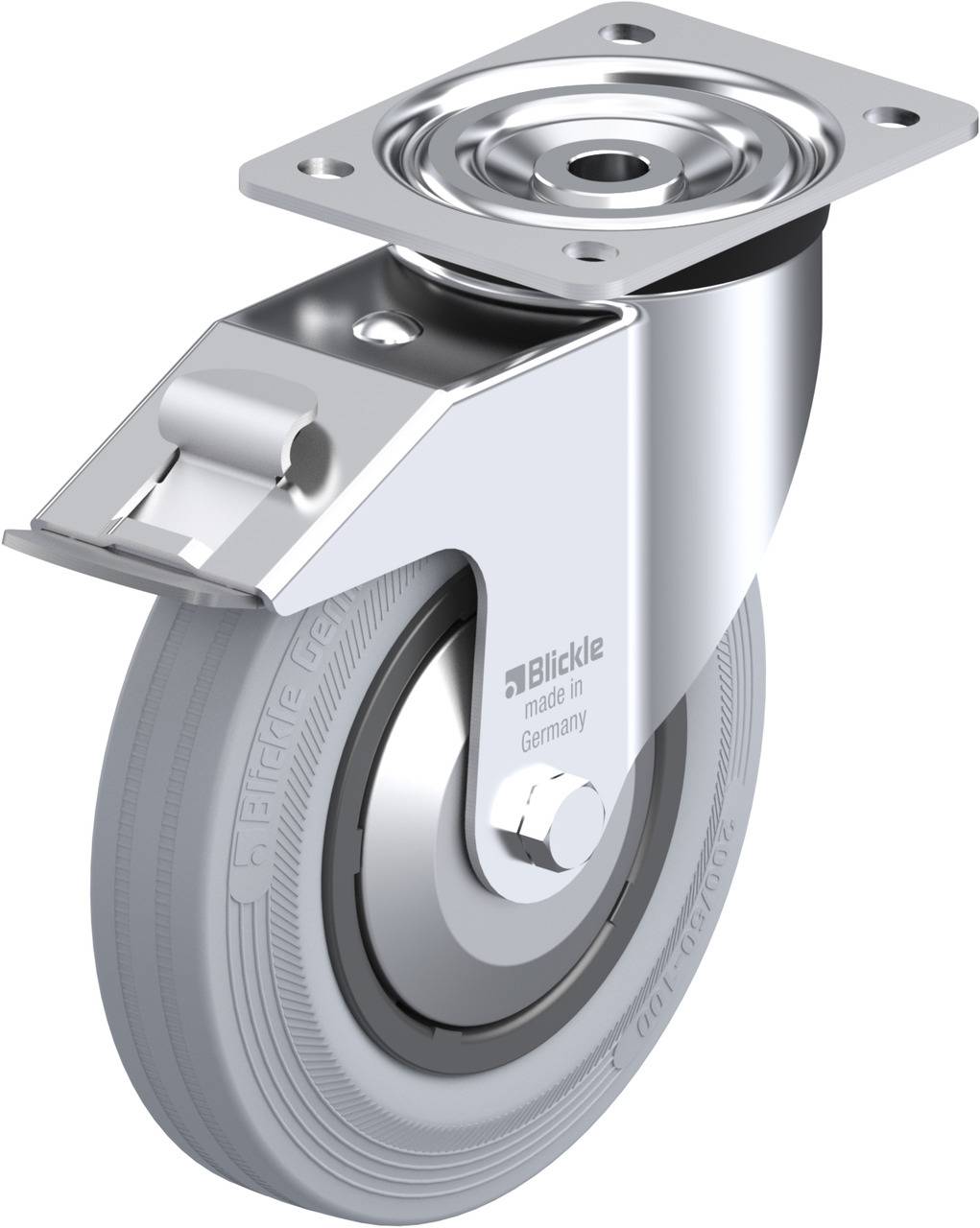 Blickle 360727 L-VPP 200R-FI-SG-FA Kółko skrętne z hamulcem Średnica koła: 200 mm Maksymalne obciążenie: 205 kg 1 szt. - obrazek 1