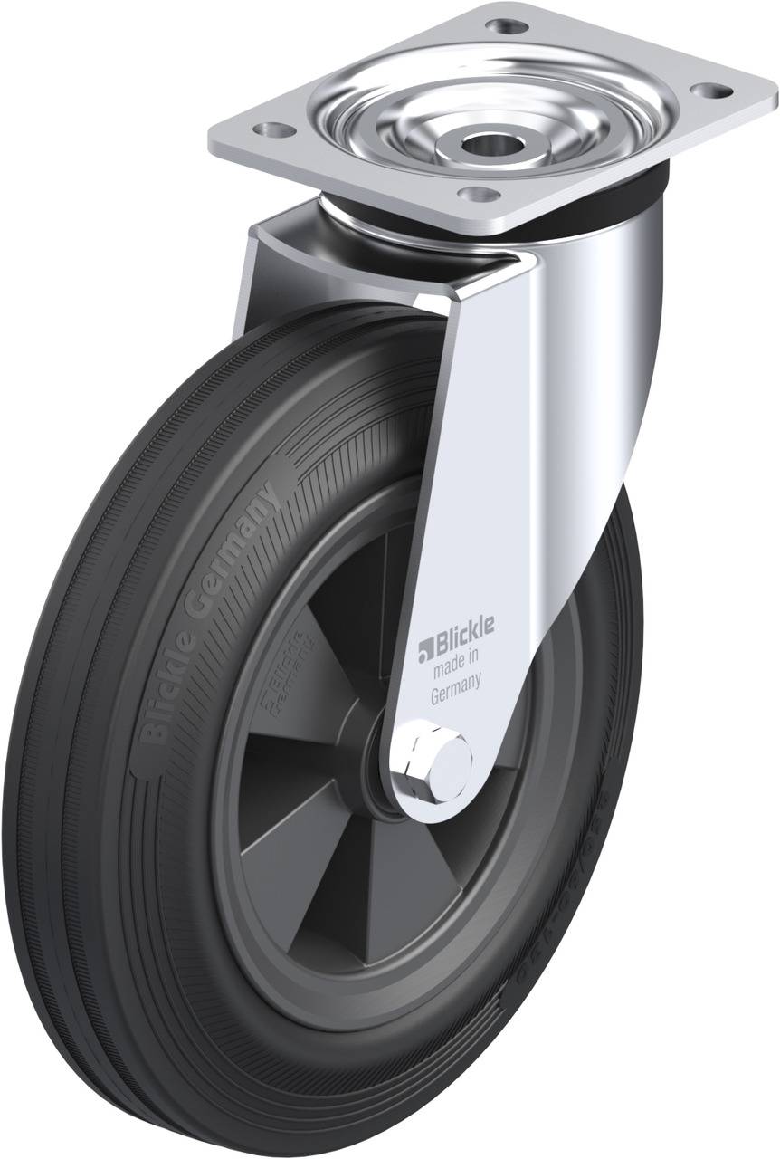 Blickle 42002 L-VPP 250R-3 Kółko skrętne Średnica koła: 250 mm Maksymalne obciążenie: 295 kg 1 szt. - obrazek 1
