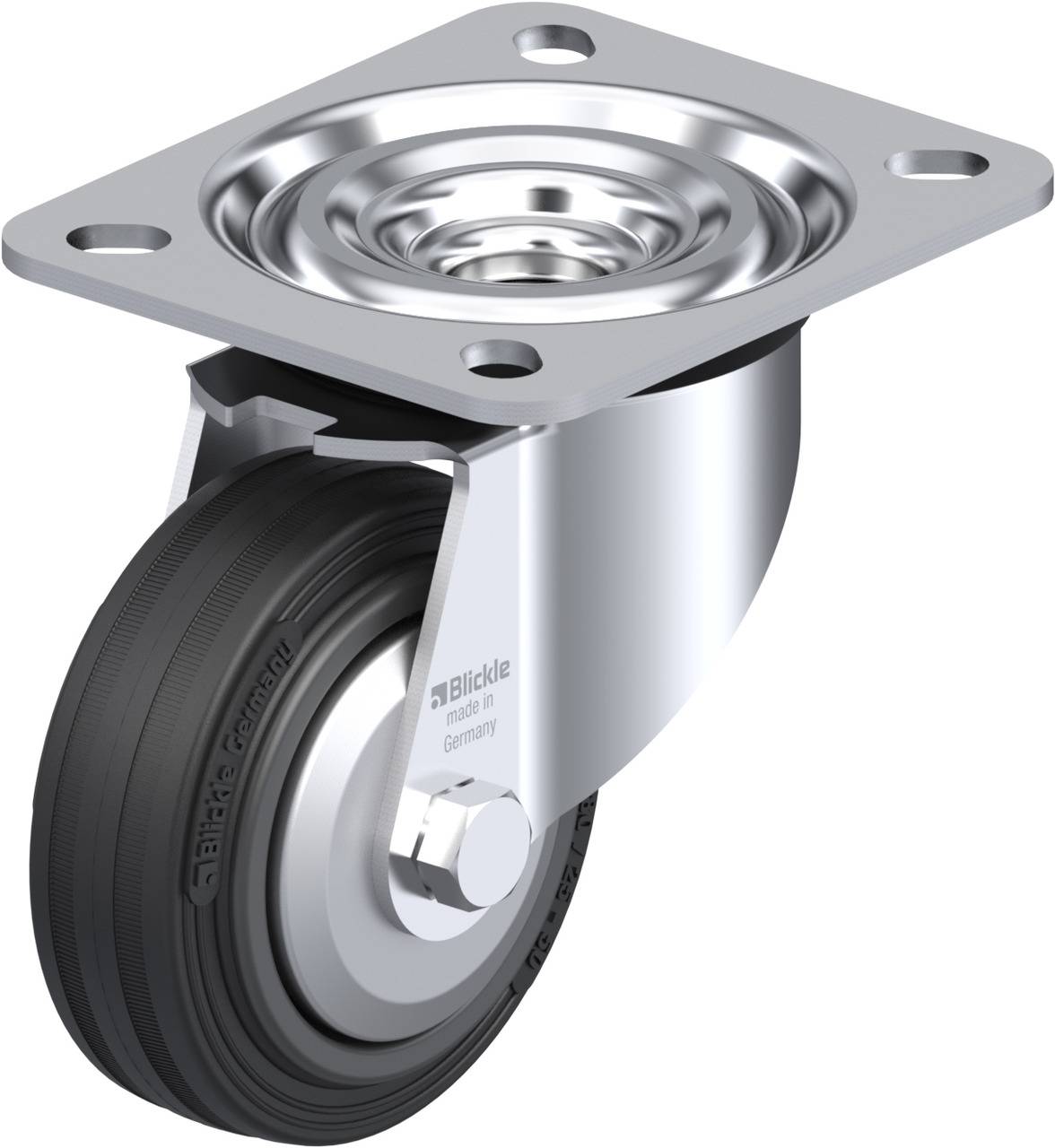 Blickle 71233 L-VPP 80G-FA Kółko skrętne Średnica koła: 80 mm Maksymalne obciążenie: 50 kg 1 szt. - obrazek 1