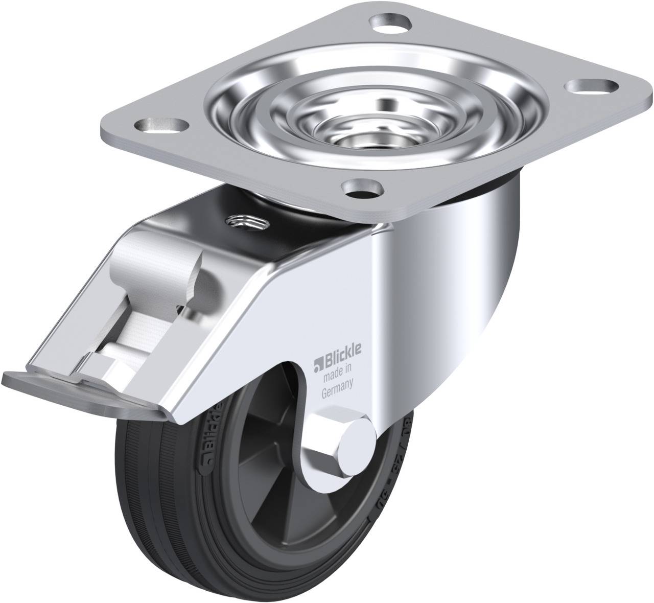 Blickle 283010 L-VPP 80G-FI Kółko skrętne z hamulcem Średnica koła: 80 mm Maksymalne obciążenie: 50 kg 1 szt. - obrazek 1