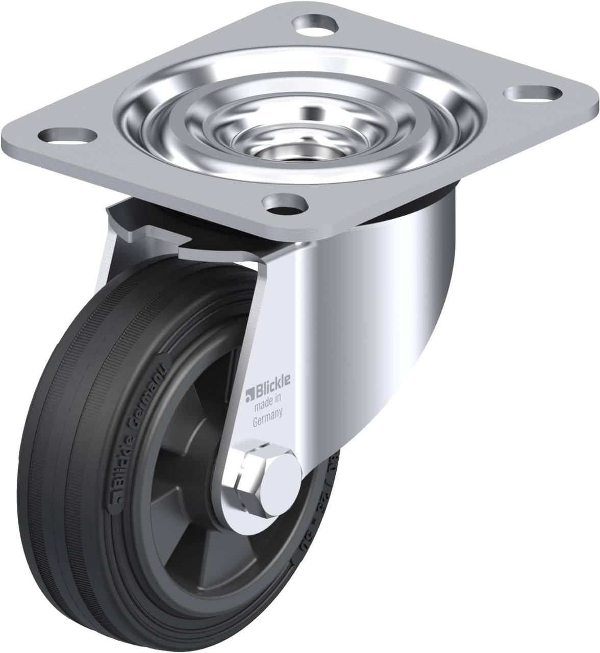 Blickle 33555 L-VPP 80R Kółko skrętne Średnica koła: 80 mm Maksymalne obciążenie: 50 kg 1 szt. - obrazek 1