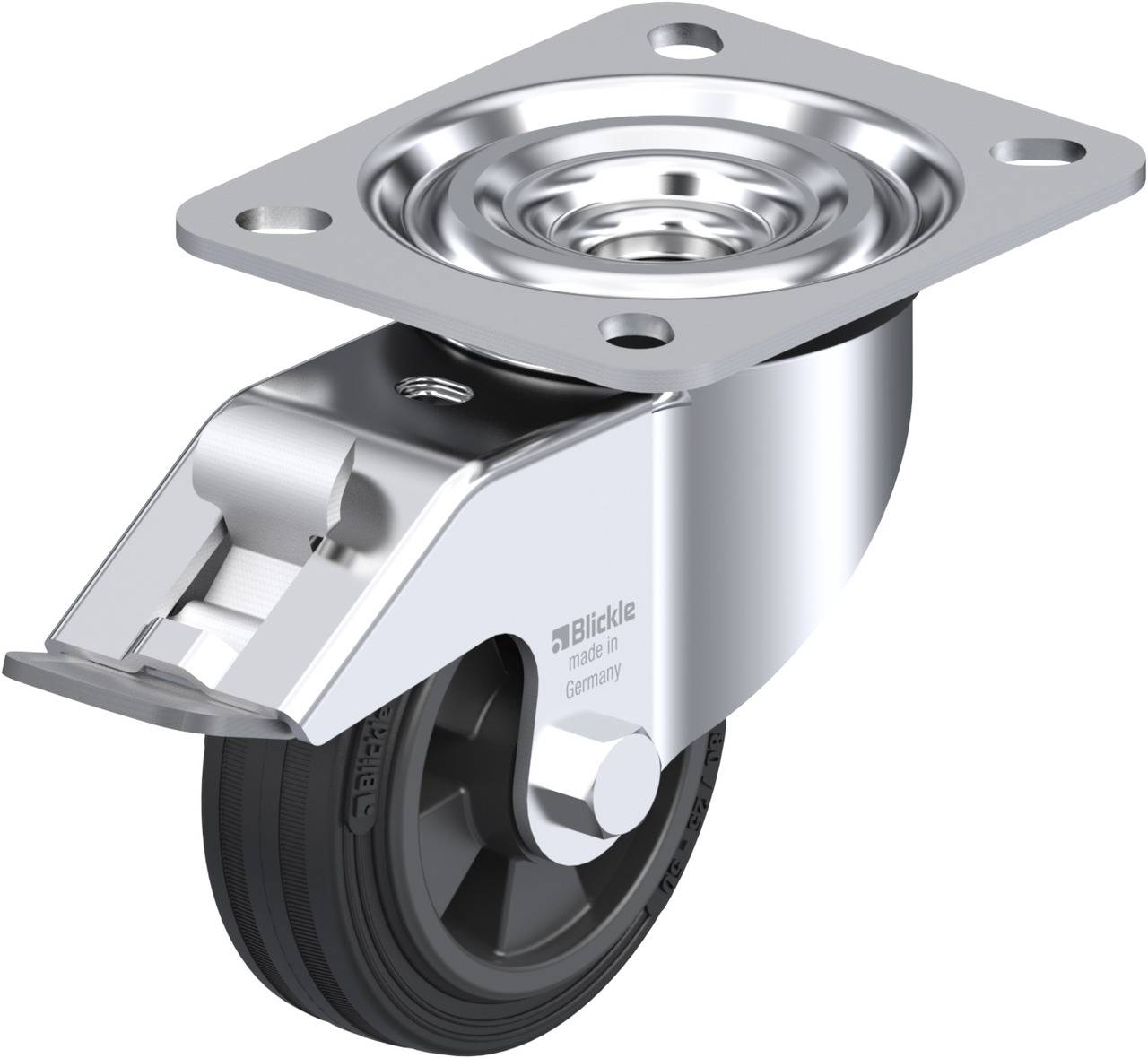 Blickle 300079 L-VPP 80R-FI Kółko skrętne z hamulcem Średnica koła: 80 mm Maksymalne obciążenie: 50 kg 1 szt. - obrazek 1