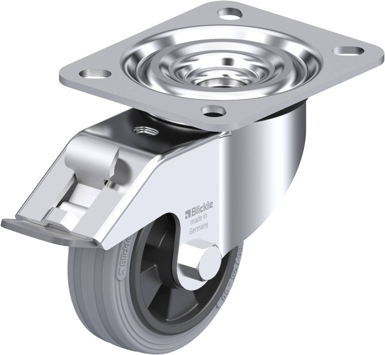 Blickle 385021 L-VPP 80R-FI-SG Kółko skrętne z hamulcem Średnica koła: 80 mm Maksymalne obciążenie: 50 kg 1 szt. - obrazek 1