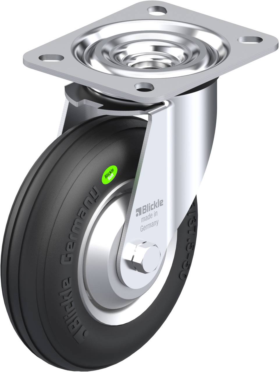 Blickle 747004 L-VW 125R-FA Kółko skrętne Średnica koła: 125 mm Maksymalne obciążenie: 50 kg 1 szt. - obrazek 1