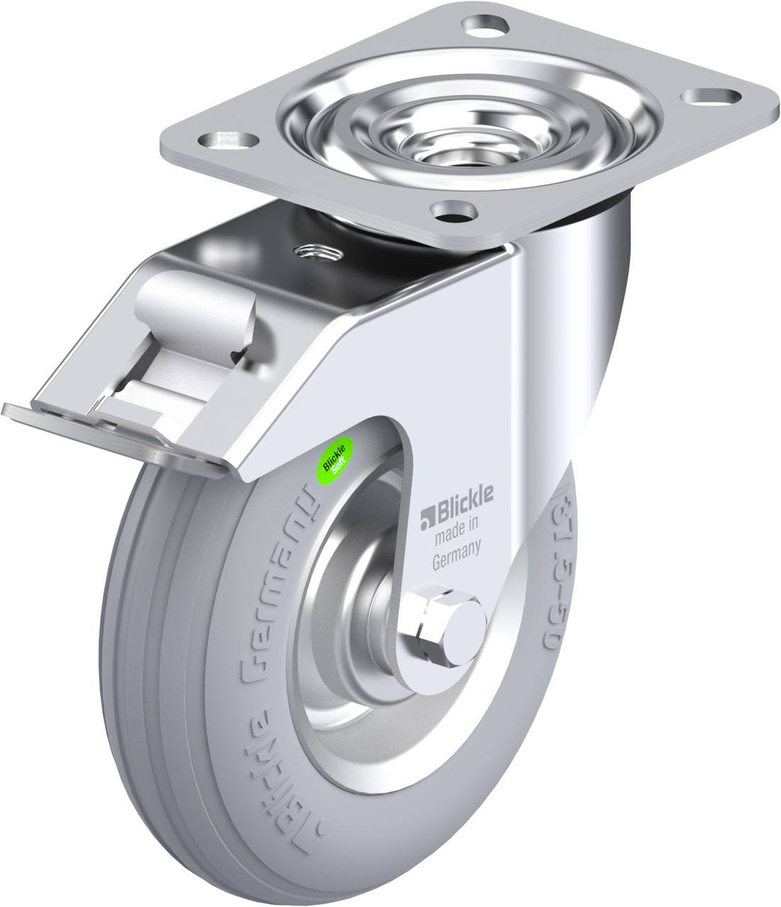 Blickle 534099 L-VW 125R-FI-SG Kółko skrętne z hamulcem Średnica koła: 125 mm Maksymalne obciążenie: 50 kg 1 szt. - obrazek 1