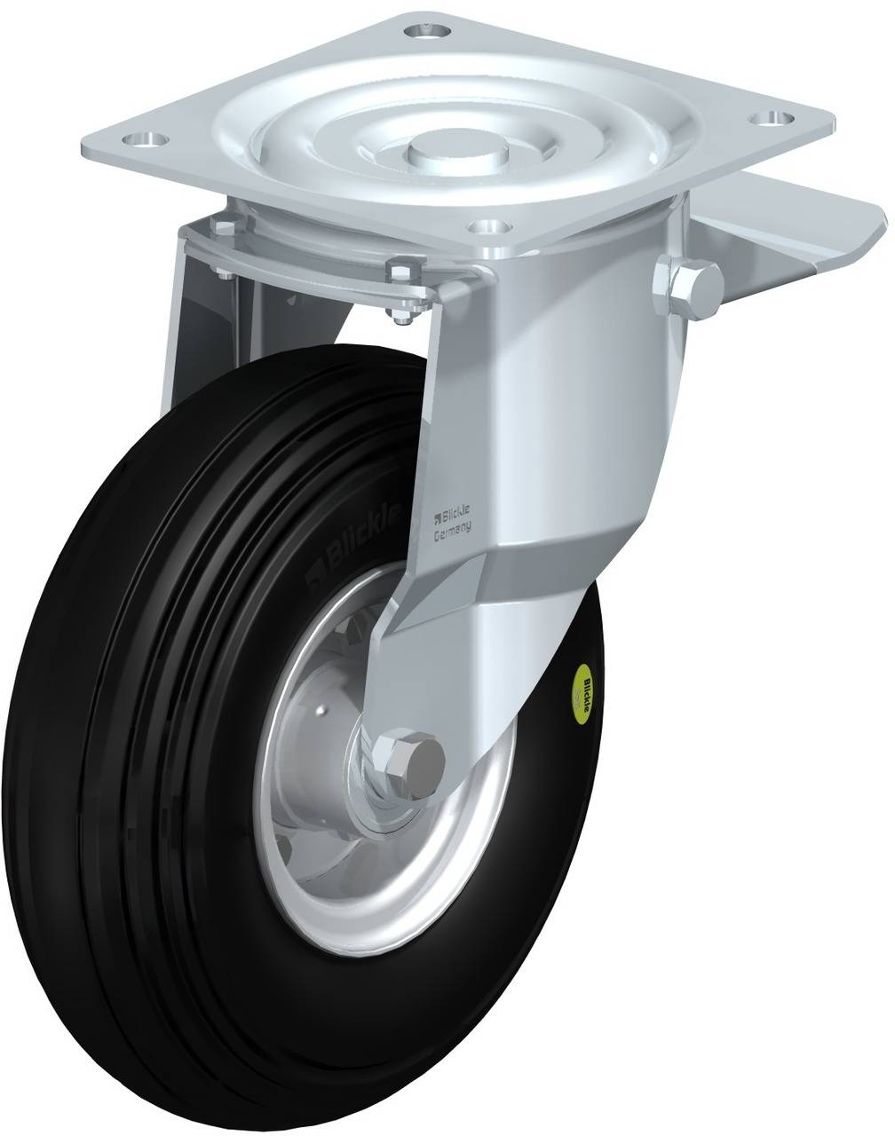 Blickle 656967 L-VW 260K-ST Kółko skrętne z hamulcem Średnica koła: 260 mm Maksymalne obciążenie: 200 kg 1 szt. - obrazek 1