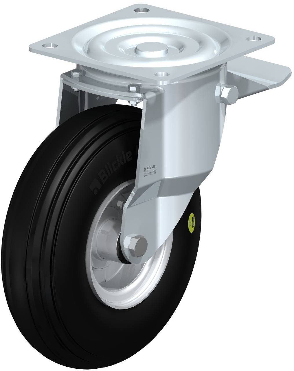 Blickle 561845 L-VW 260R-ST Kółko skrętne z hamulcem Średnica koła: 260 mm Maksymalne obciążenie: 200 kg 1 szt. - obrazek 1