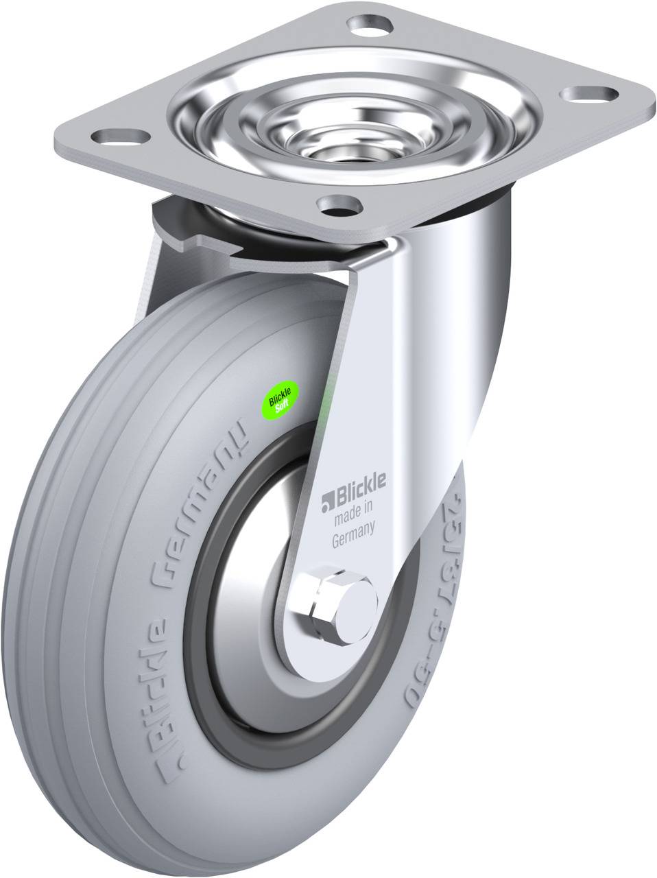 Blickle 747245 L-VWPP 125G-SG-FA Kółko skrętne Średnica koła: 125 mm Maksymalne obciążenie: 50 kg 1 szt. - obrazek 1
