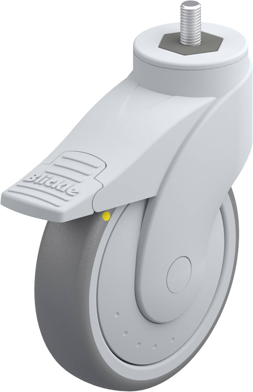 Blickle 746733 LWGE-TPA 126KF-FI-ELS-GS10 Kółko skrętne z hamulcem Średnica koła: 125 mm Maksymalne obciążenie: 80 kg 1 - obrazek 1