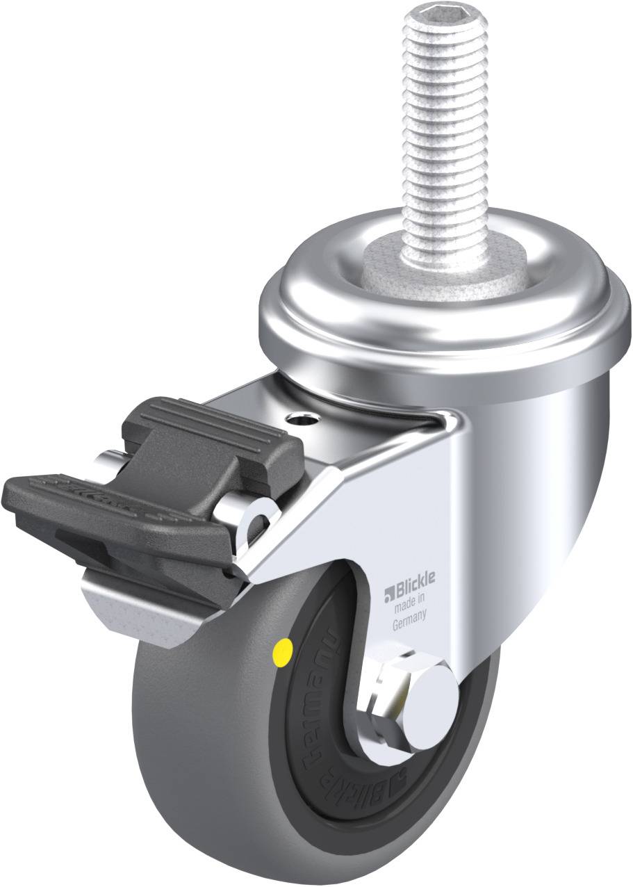 Blickle 639088 LRA-TPA 50KF-FI-ELS-GS10 Kółko skrętne z hamulcem Średnica koła: 50 mm Maksymalne obciążenie: 30 kg 1 szt - obrazek 1
