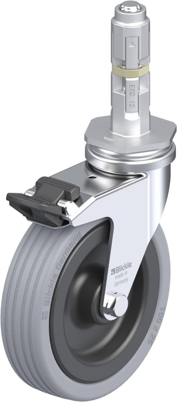 Blickle 292318 LRA-VPA 100G-FI-E02 Kółko skrętne z hamulcem Średnica koła: 100 mm Maksymalne obciążenie: 70 kg 1 szt. - obrazek 1