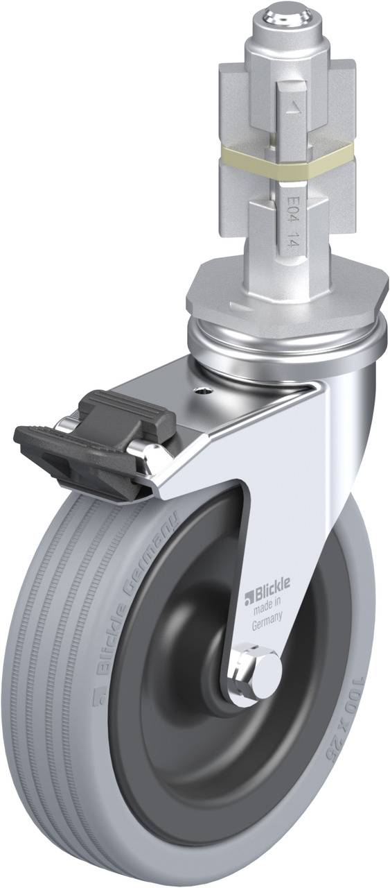 Blickle 276469 LRA-VPA 100G-FI-E04 Kółko skrętne z hamulcem Średnica koła: 100 mm Maksymalne obciążenie: 70 kg 1 szt. - obrazek 1