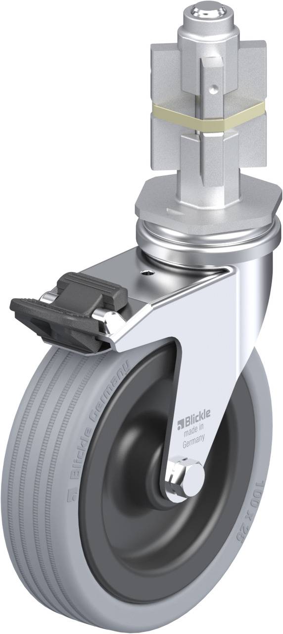 Blickle 326090 LRA-VPA 100G-FI-E05 Kółko skrętne z hamulcem Średnica koła: 100 mm Maksymalne obciążenie: 70 kg 1 szt. - obrazek 1