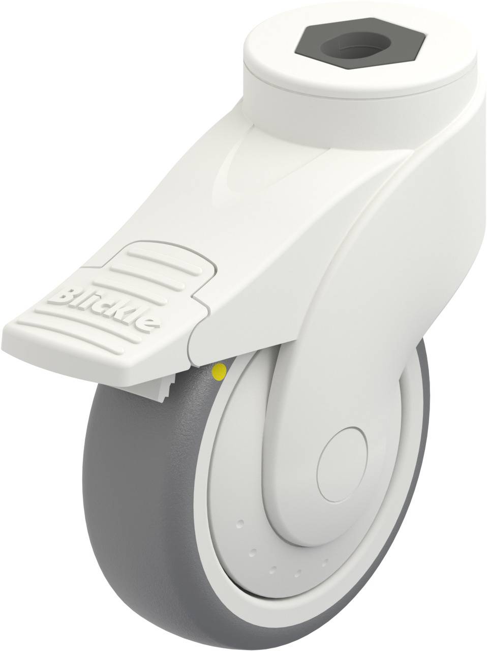 Blickle 744654 LWKE-TPA 101KF-11-FI-ELS Kółko skrętne z hamulcem Średnica koła: 100 mm Maksymalne obciążenie: 70 kg 1 sz - obrazek 1