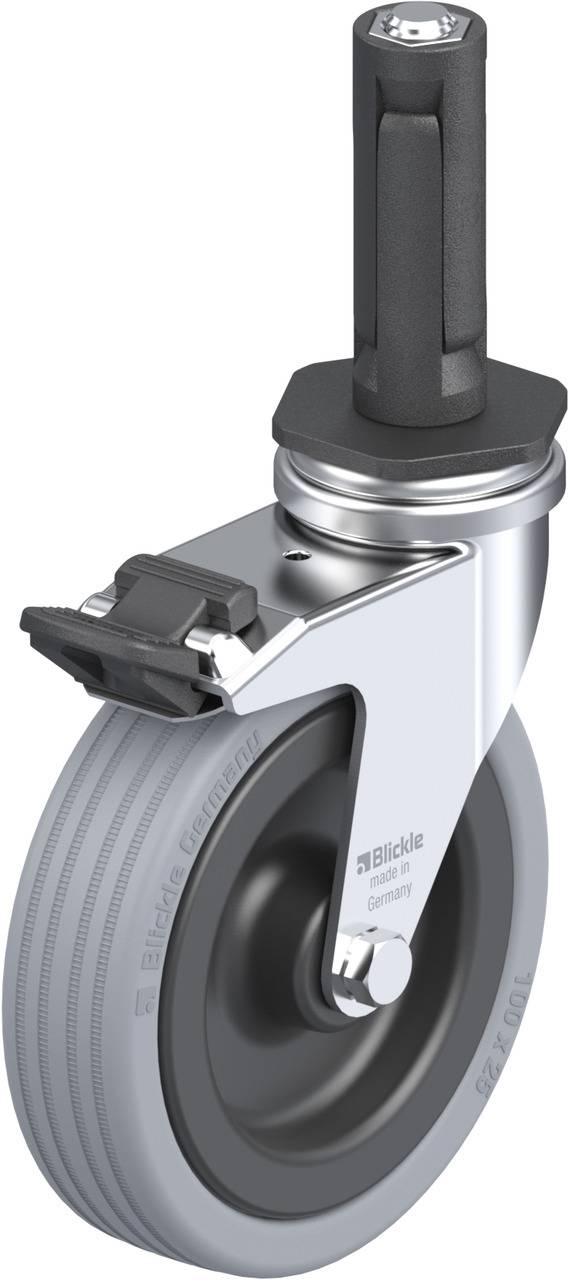 Blickle 856298 LRA-VPA 100G-FI-ER02 Kółko skrętne z hamulcem Średnica koła: 100 mm Maksymalne obciążenie: 70 kg 1 szt. - obrazek 1