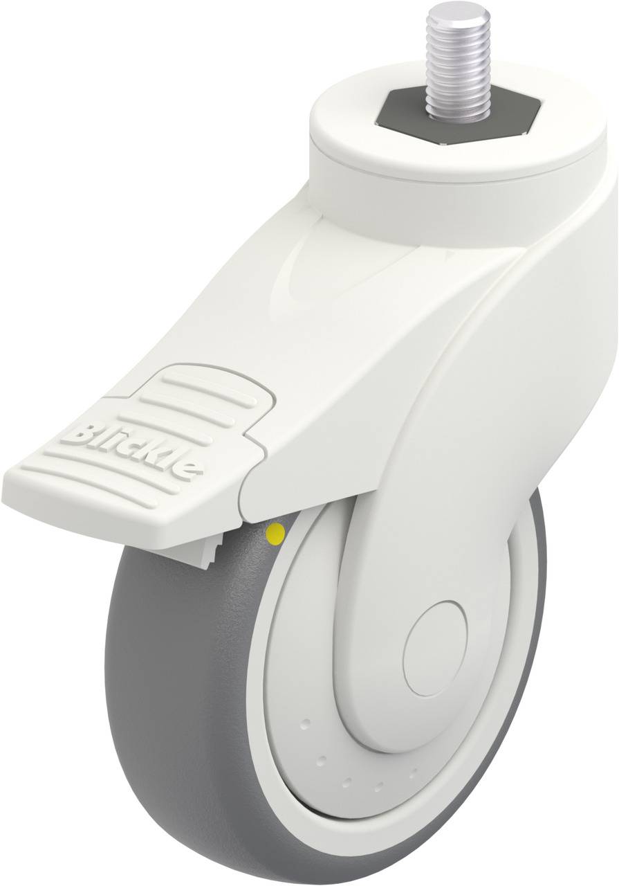 Blickle 744774 LWKE-TPA 101KF-FI-ELS-GS12 Kółko skrętne z hamulcem Średnica koła: 100 mm Maksymalne obciążenie: 70 kg 1 - obrazek 1