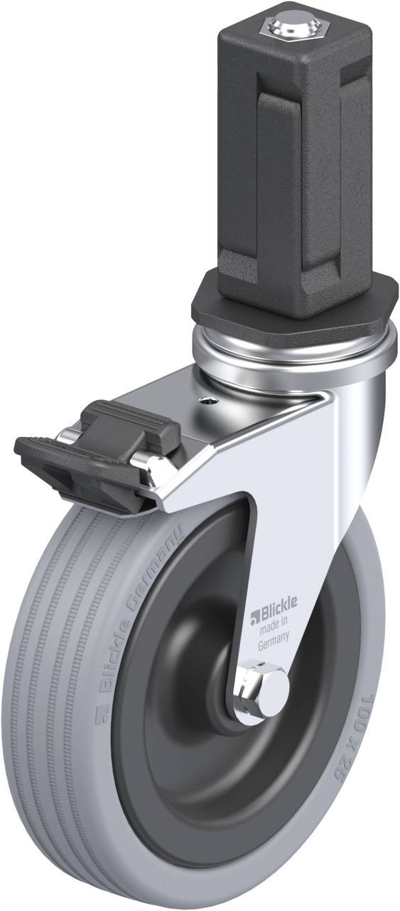 Blickle 856303 LRA-VPA 100G-FI-EV04 Kółko skrętne z hamulcem Średnica koła: 100 mm Maksymalne obciążenie: 70 kg 1 szt. - obrazek 1