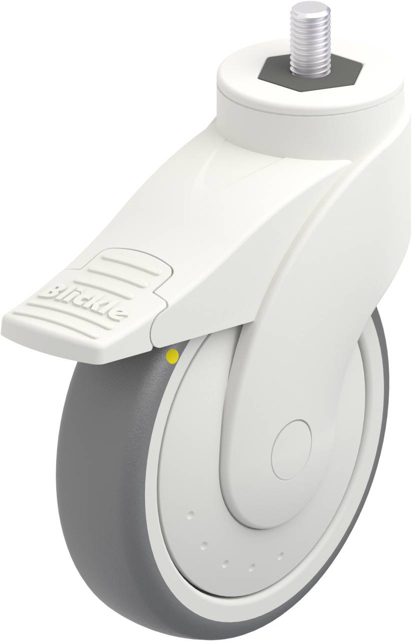 Blickle 743444 LWKE-TPA 126KF-FI-ELS-GS12 Kółko skrętne z hamulcem Średnica koła: 125 mm Maksymalne obciążenie: 80 kg 1 - obrazek 1