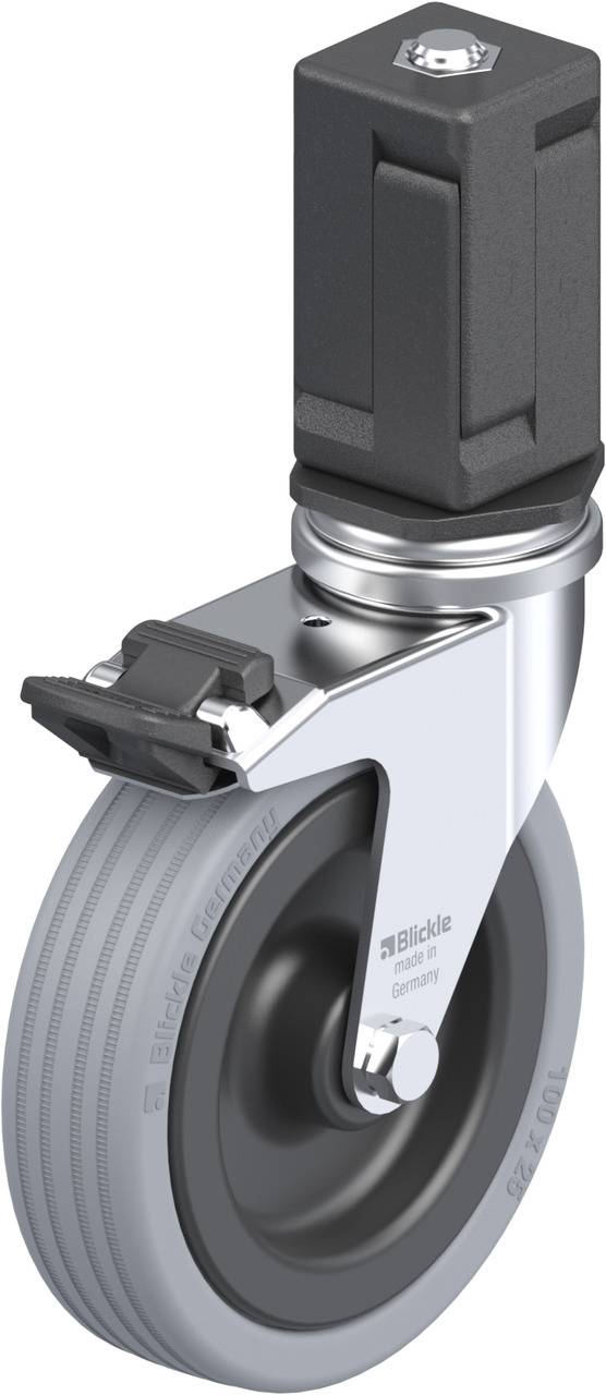 Blickle 856305 LRA-VPA 100G-FI-EV07 Kółko skrętne z hamulcem Średnica koła: 100 mm Maksymalne obciążenie: 70 kg 1 szt. - obrazek 1