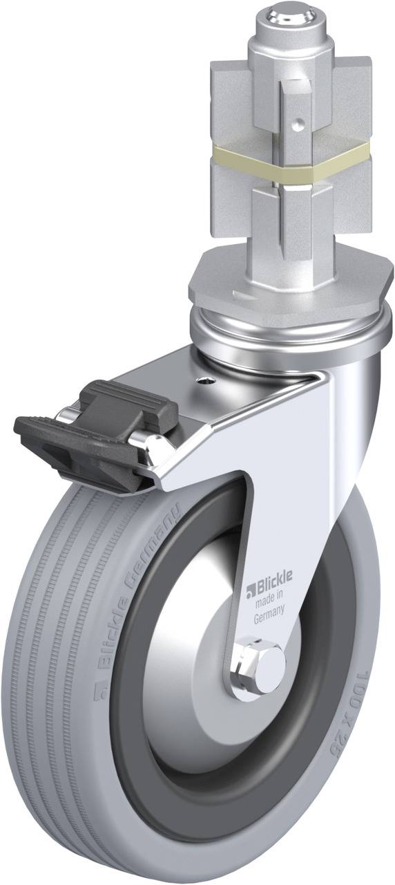 Blickle 409524 LRA-VPA 100G-FI-FA-E05 Kółko skrętne z hamulcem Średnica koła: 100 mm Maksymalne obciążenie: 70 kg 1 szt. - obrazek 1
