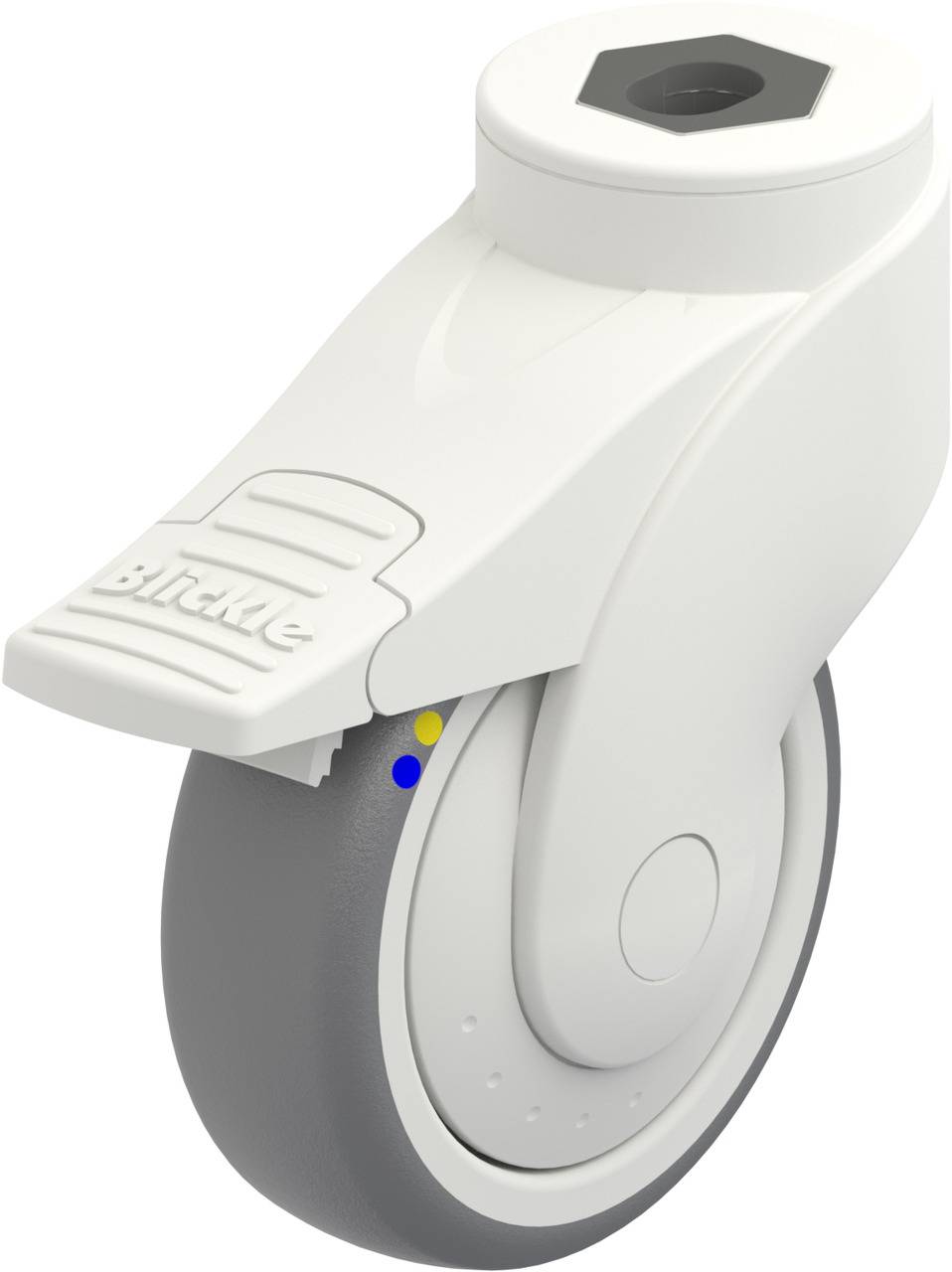 Blickle 744667 LWKXE-TPA 101XKF-FI-ELS Kółko skrętne z hamulcem Średnica koła: 100 mm Maksymalne obciążenie: 70 kg 1 szt - obrazek 1