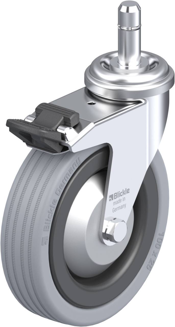 Blickle 310011 LRA-VPA 100G-FI-FA-ES Kółko skrętne z hamulcem Średnica koła: 100 mm Maksymalne obciążenie: 70 kg 1 szt. - obrazek 1