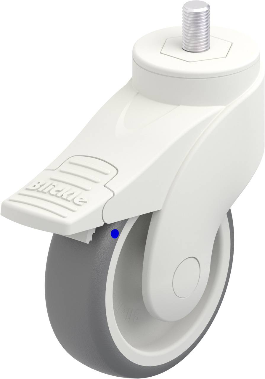 Blickle 744711 LWKX-TPA 101G-FI-GSX12 Kółko skrętne z hamulcem Średnica koła: 100 mm Maksymalne obciążenie: 100 kg 1 szt - obrazek 1