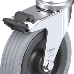 Blickle 285825 LRA-VPA 100G-FI-GS10 Kółko skrętne z hamulcem Średnica koła: 100 mm Maksymalne obciążenie: 70 kg 1 szt. Blickle 285825 LRA-VPA 100G-FI-GS10 Kółko skrętne z hamulcem Średnica koła: 100 mm Maksymalne obciążenie: 70 kg 1 szt.