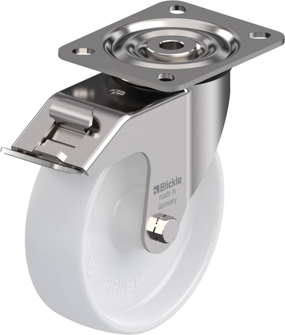 Blickle 755169 LX-PO 125G-FI Kółko skrętne z hamulcem Średnica koła: 125 mm Maksymalne obciążenie: 250 kg 1 szt. - obrazek 1