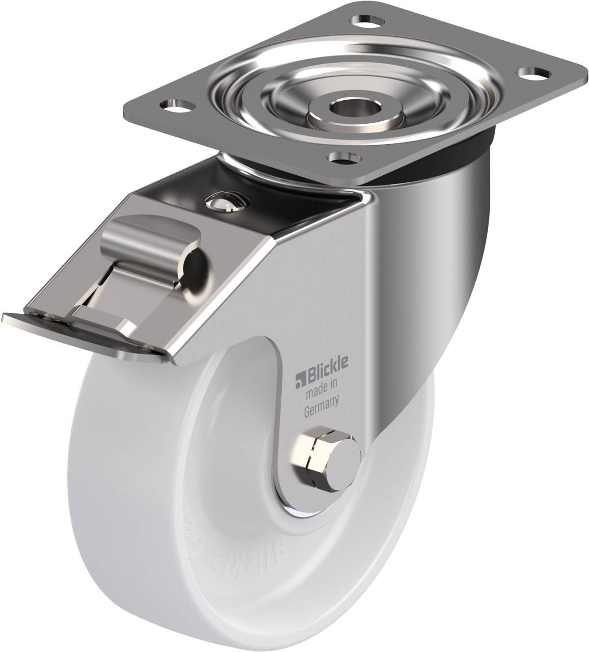 Blickle 266908 LX-PO 150XK-FI Kółko skrętne z hamulcem Średnica koła: 150 mm Maksymalne obciążenie: 400 kg 1 szt. - obrazek 1