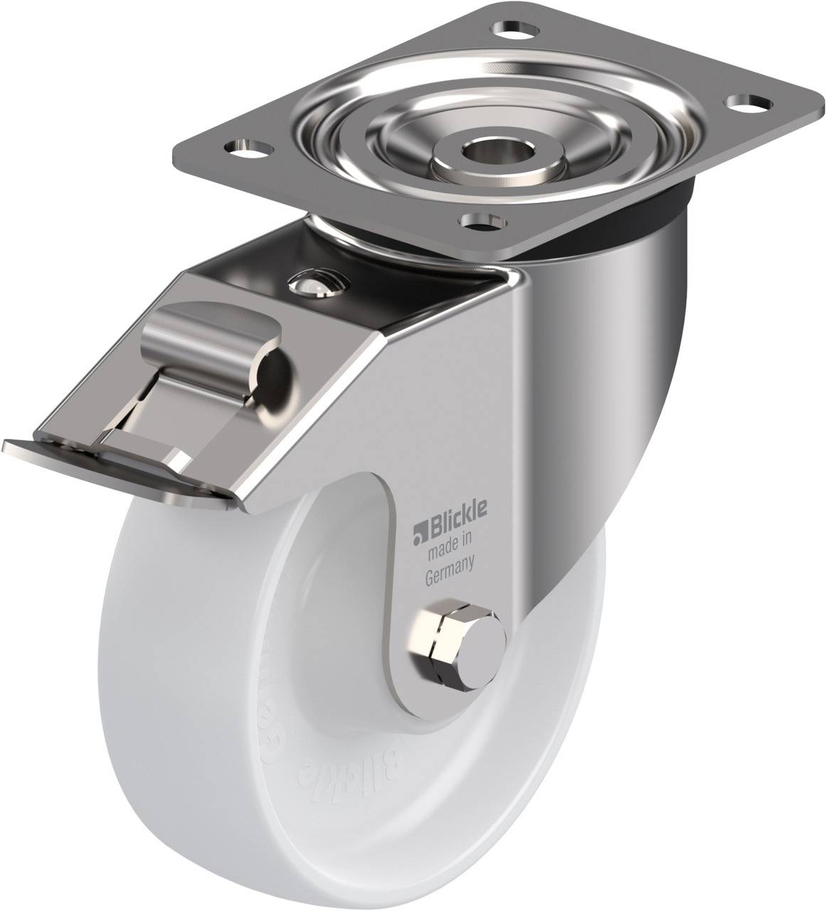 Blickle 286641 LX-PO 150XR-FI Kółko skrętne z hamulcem Średnica koła: 150 mm Maksymalne obciążenie: 400 kg 1 szt. - obrazek 1