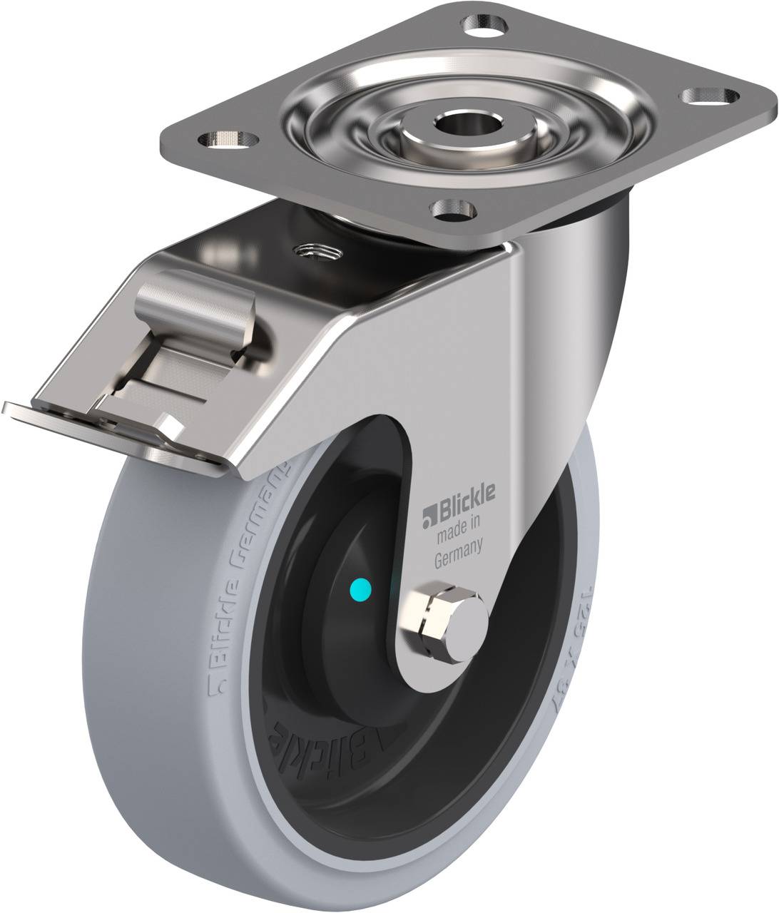 Blickle 755190 LX-POEV 125KAD-FI-SG Kółko skrętne z hamulcem Średnica koła: 125 mm Maksymalne obciążenie: 250 kg 1 szt. - obrazek 1
