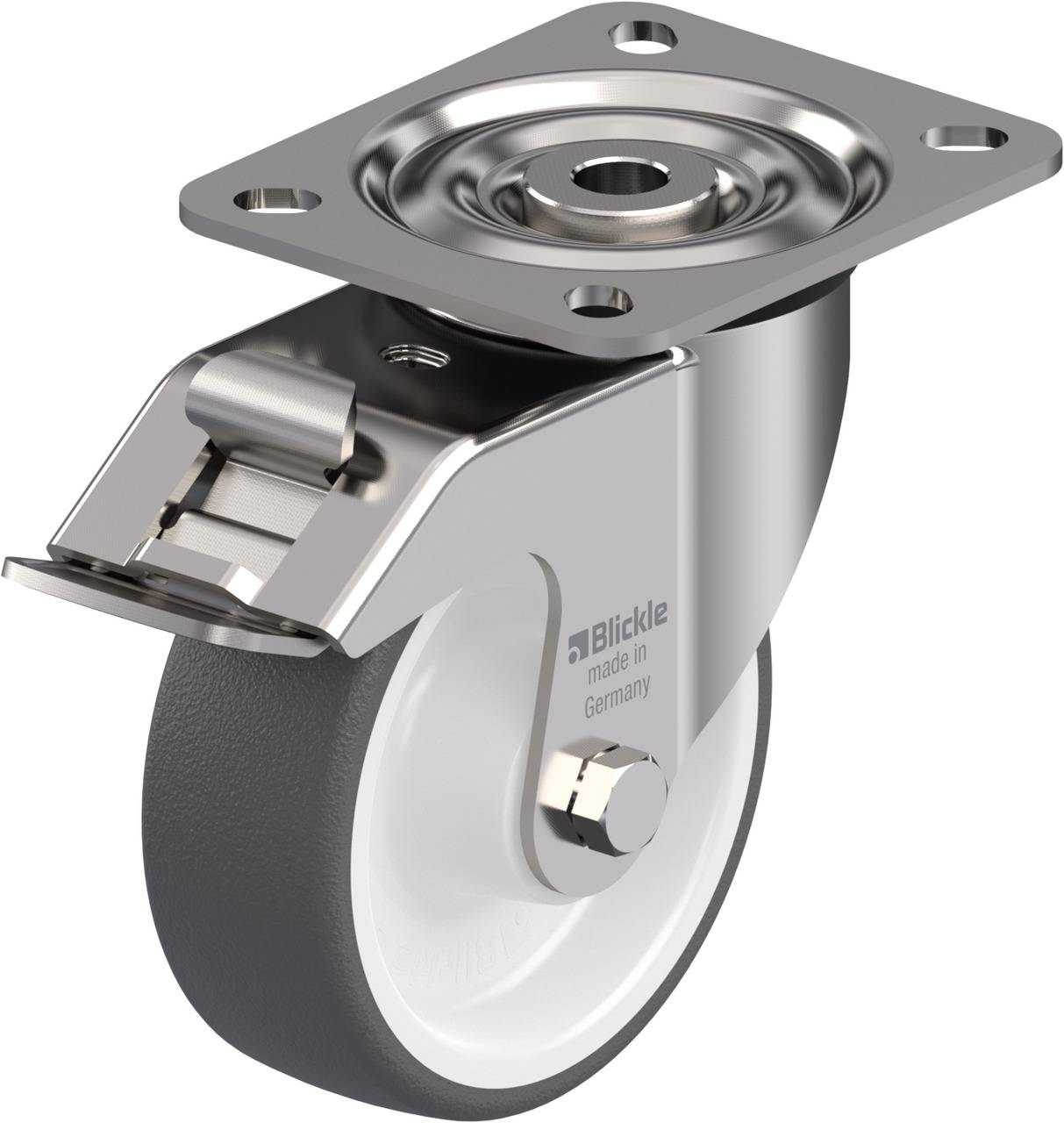 Blickle 755192 LX-POTH 100XR-FI Kółko skrętne z hamulcem Średnica koła: 100 mm Maksymalne obciążenie: 250 kg 1 szt. - obrazek 1