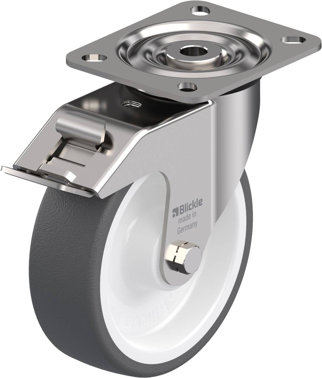 Blickle 740842 LX-POTH 125XR-FI Kółko skrętne z hamulcem Średnica koła: 125 mm Maksymalne obciążenie: 250 kg 1 szt. - obrazek 1