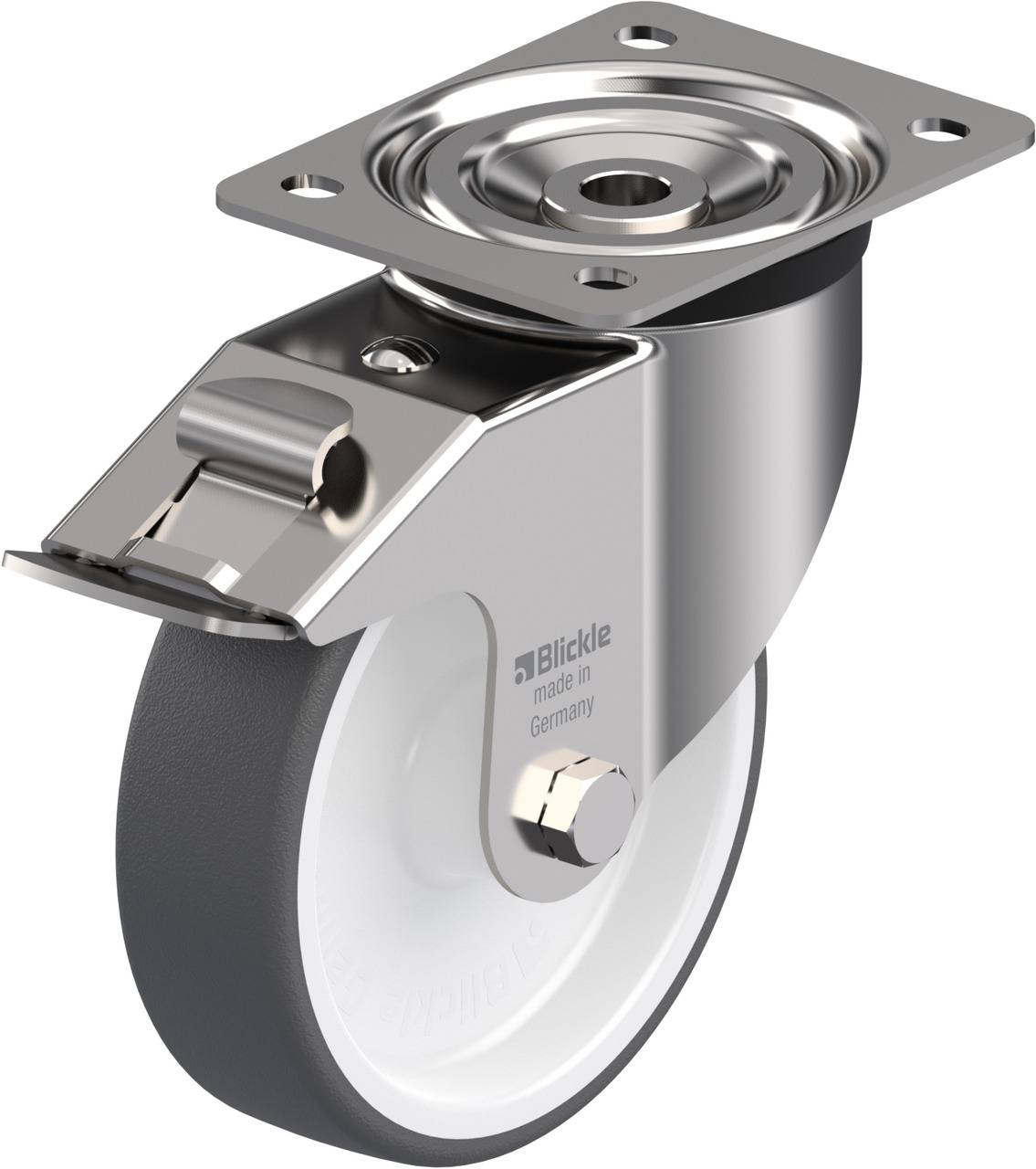 Blickle 752343 LX-POTH 160G-FI Kółko skrętne z hamulcem Średnica koła: 160 mm Maksymalne obciążenie: 400 kg 1 szt. - obrazek 1