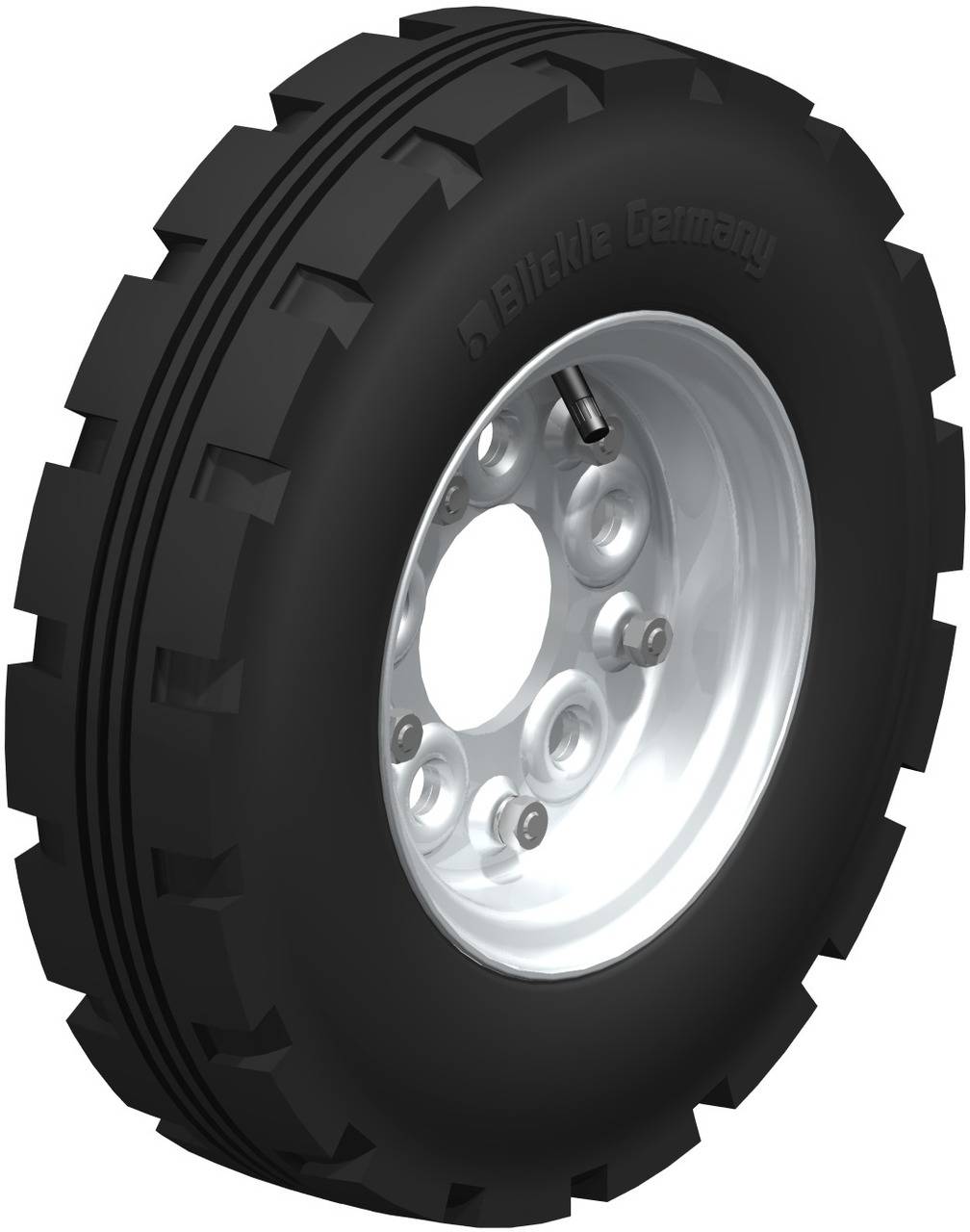 Blickle 609412 PA 432/5 Koło kołnierzowe Średnica koła: 420 mm Maksymalne obciążenie: 750 kg 1 szt. - obrazek 1